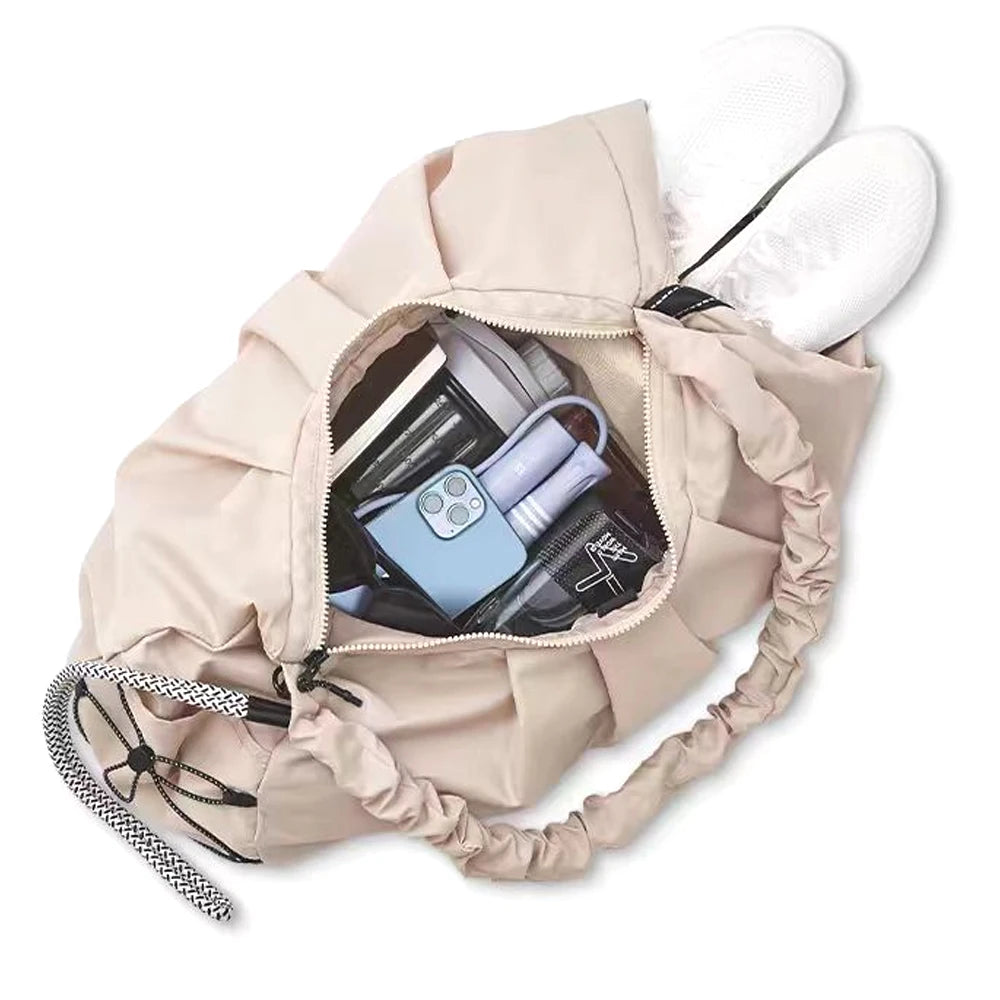 1PCS Gym Bag For Women, Yoga Mat Bag with Shoes Compartment, Wet Pocket and Water Bottle Pocket