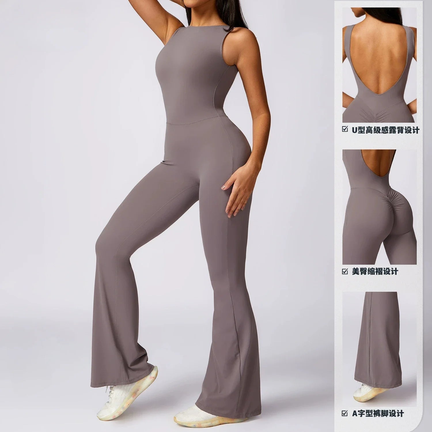 New Gym Sportswear Solid Seamless Women Training Yoga Jumpsuit Push Up One Piece Fitness Rompers Lady Workout Legging Bodysuits
